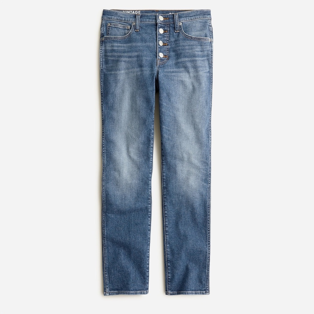 J CREW SLIM STRAIGHT LEG LODGE WASH BUTTON FLY JEANS NWT SZ 32 - Picture 4 of 4